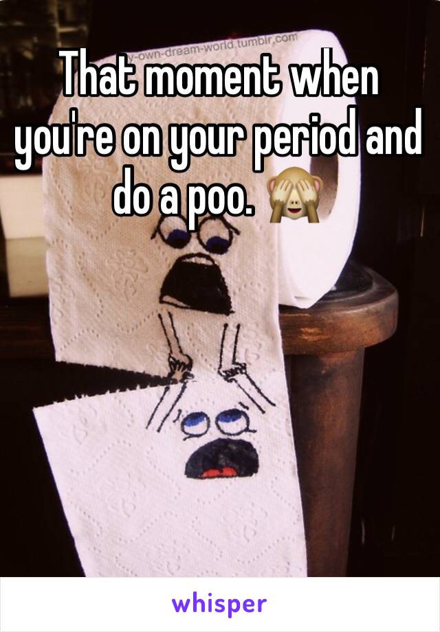 That moment when you're on your period and do a poo. 🙈