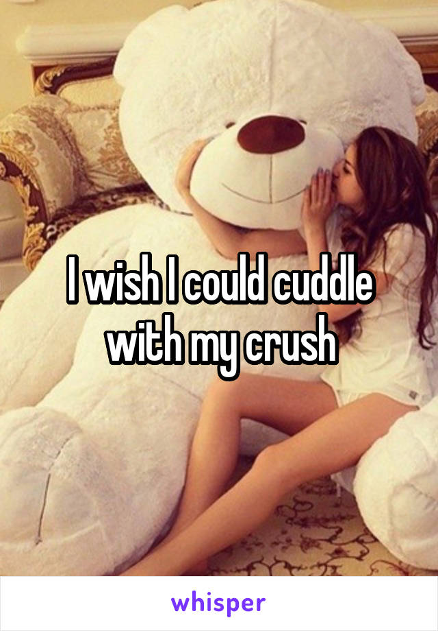 I wish I could cuddle with my crush