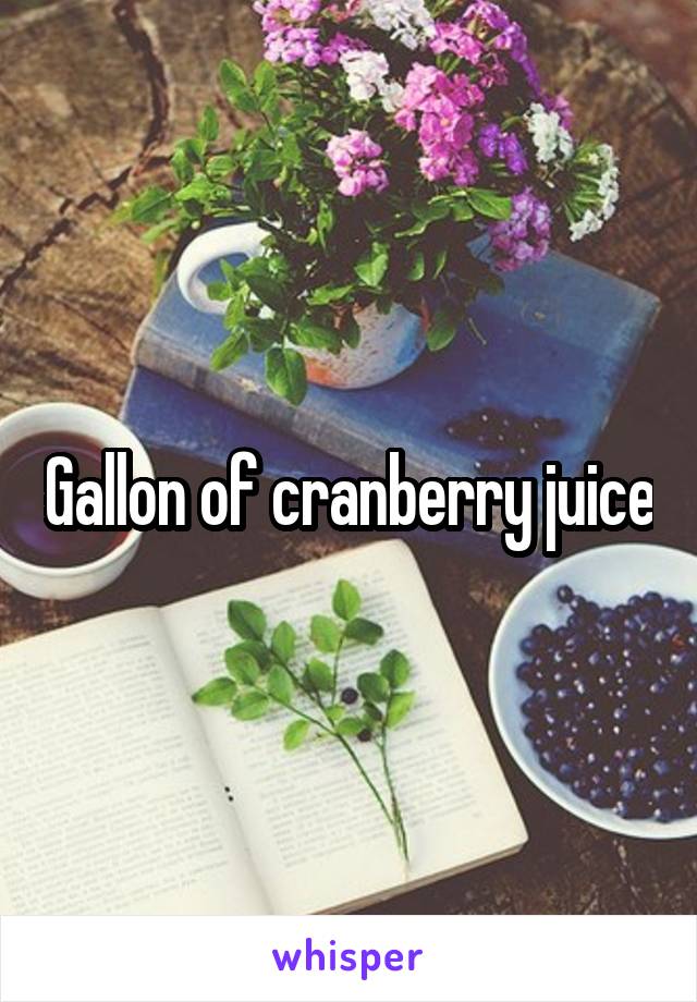 Gallon of cranberry juice