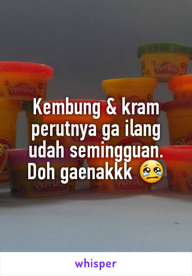 Kembung & kram perutnya ga ilang udah semingguan. Doh gaenakkk 😢