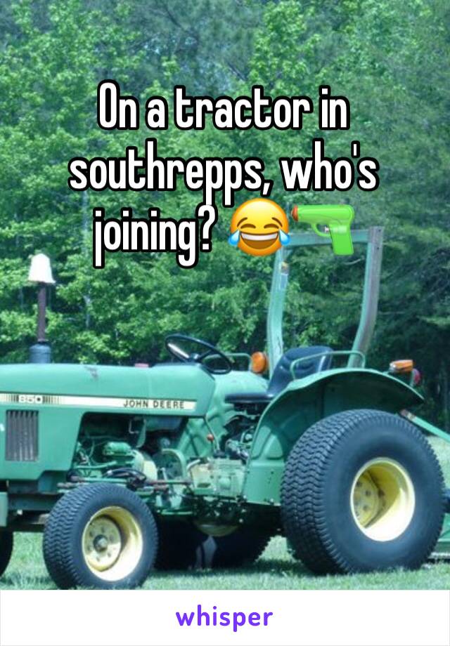 On a tractor in southrepps, who's joining? 😂🔫