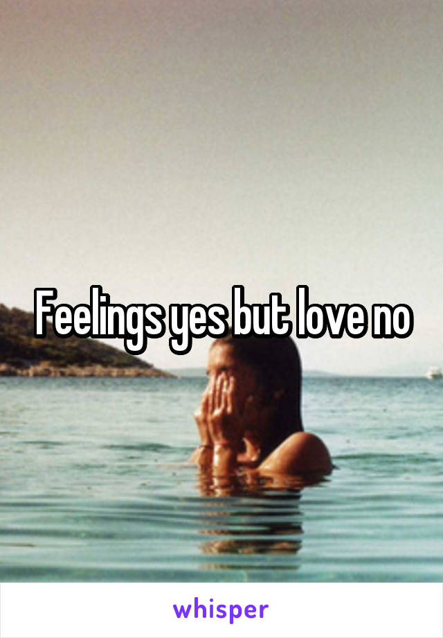 Feelings yes but love no