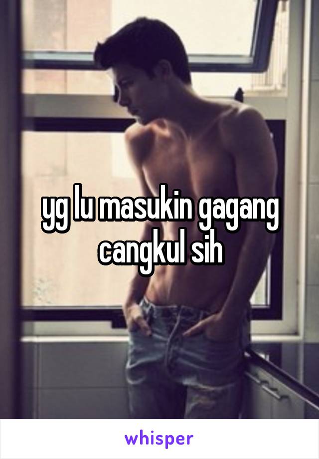 yg lu masukin gagang cangkul sih