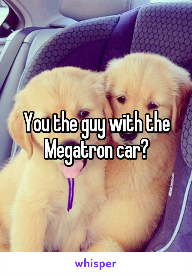 You the guy with the Megatron car?