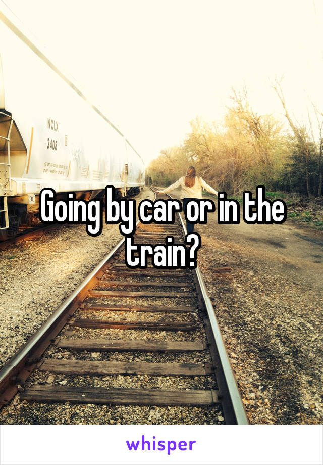 Going by car or in the train?