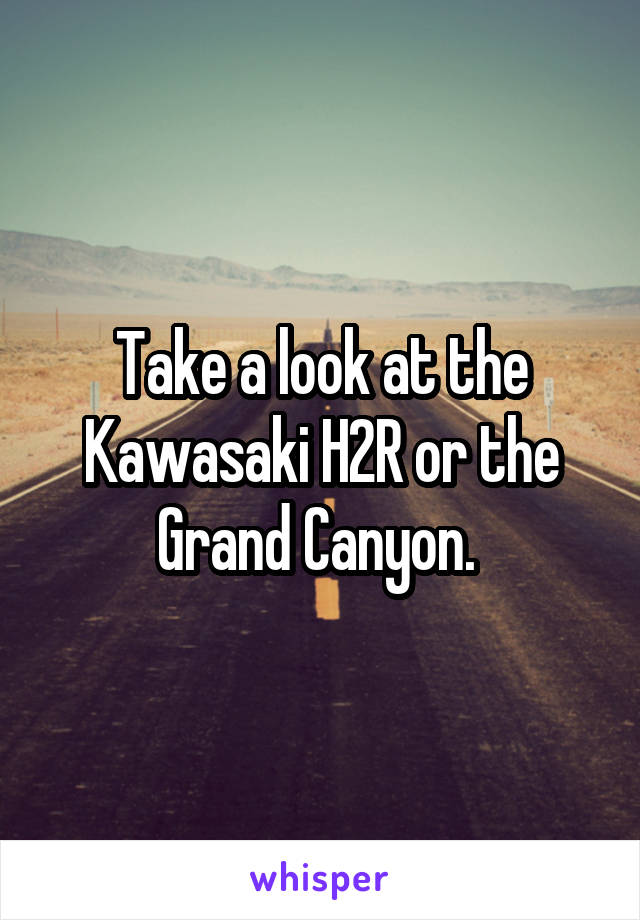 Take a look at the Kawasaki H2R or the Grand Canyon. 