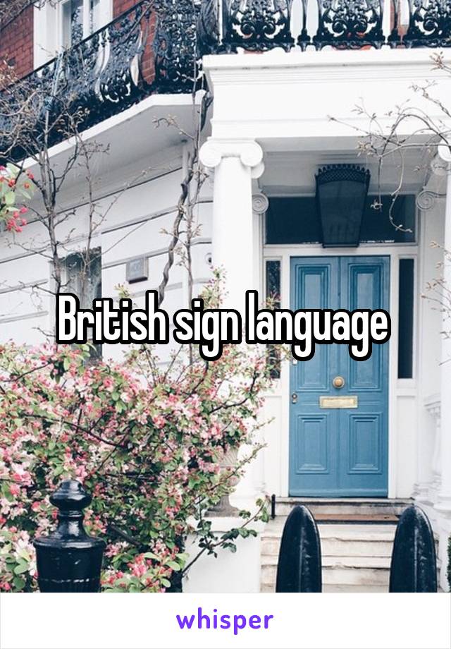 British sign language 