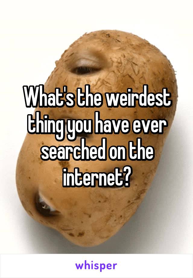 What's the weirdest thing you have ever searched on the internet?