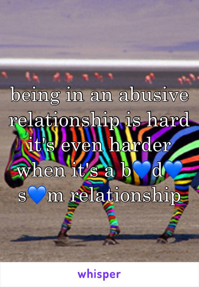 being in an abusive relationship is hard
it's even harder when it's a b💙d💙s💙m relationship 