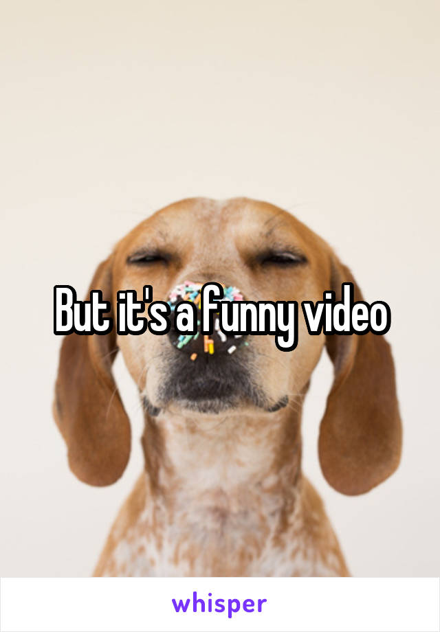 But it's a funny video