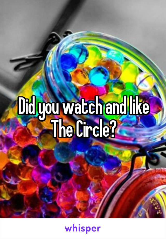 Did you watch and like The Circle?