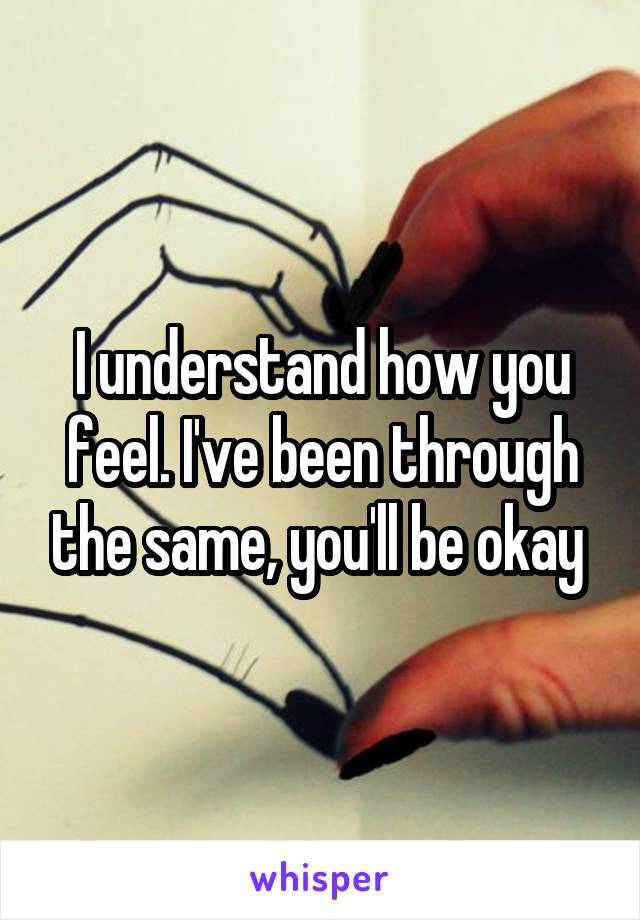 I understand how you feel. I've been through the same, you'll be okay 