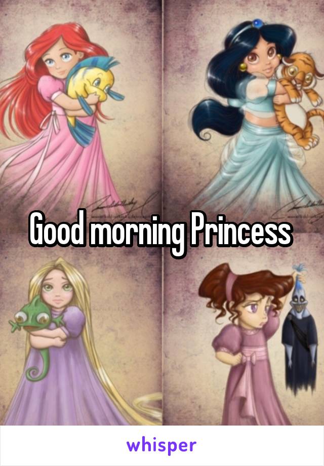 Good morning Princess 