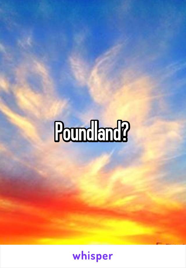 Poundland? 