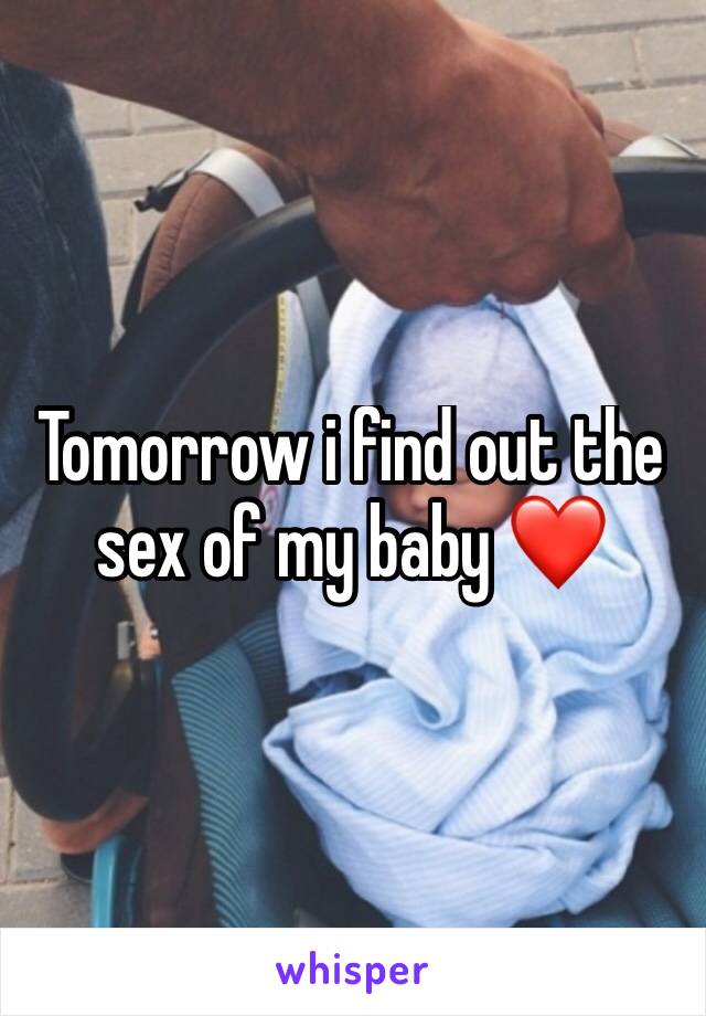 Tomorrow i find out the sex of my baby ❤