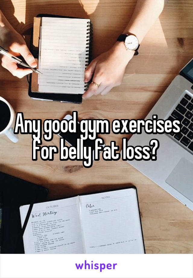 Any good gym exercises for belly fat loss? 