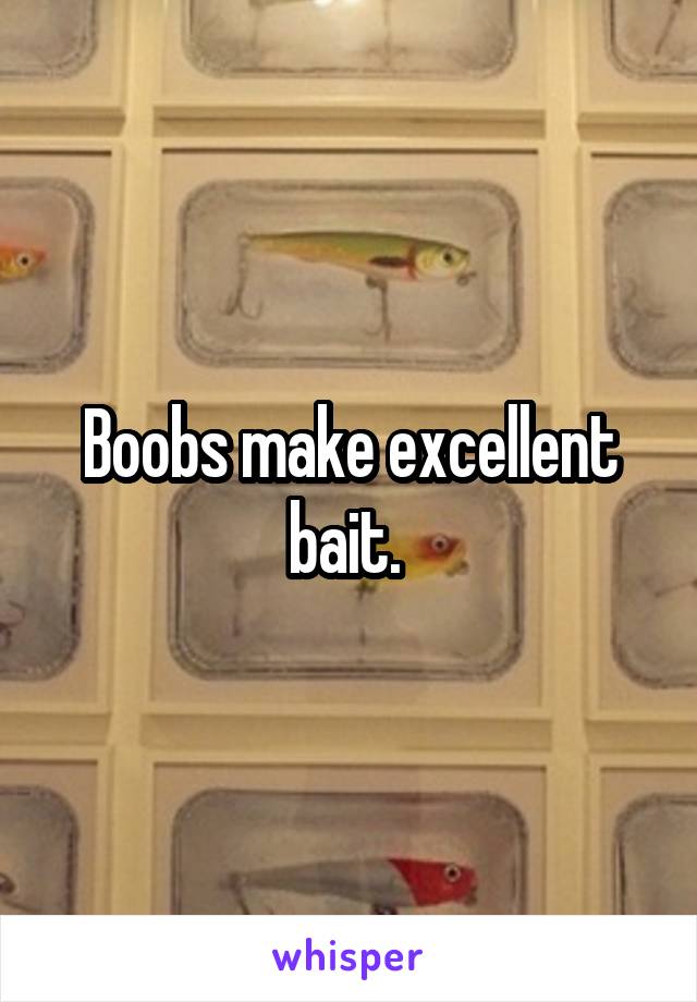 Boobs make excellent bait. 