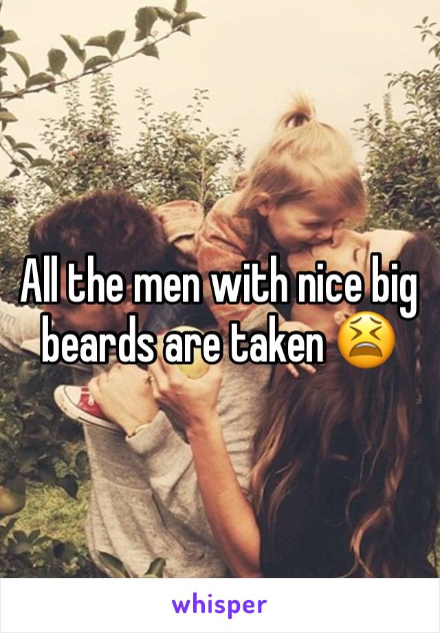 All the men with nice big beards are taken 😫