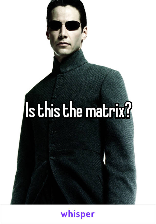 Is this the matrix?