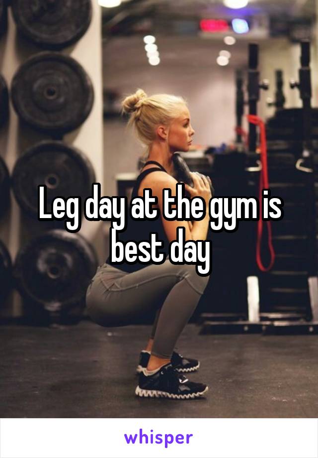 Leg day at the gym is best day