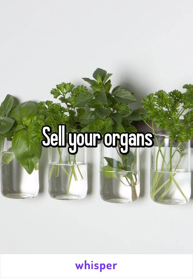 Sell your organs