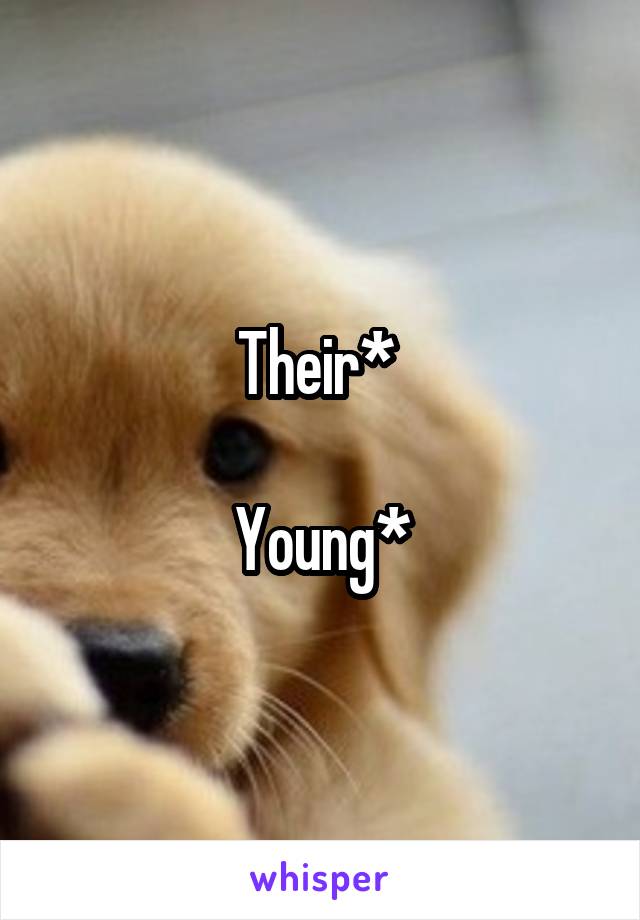 Their* 

Young*