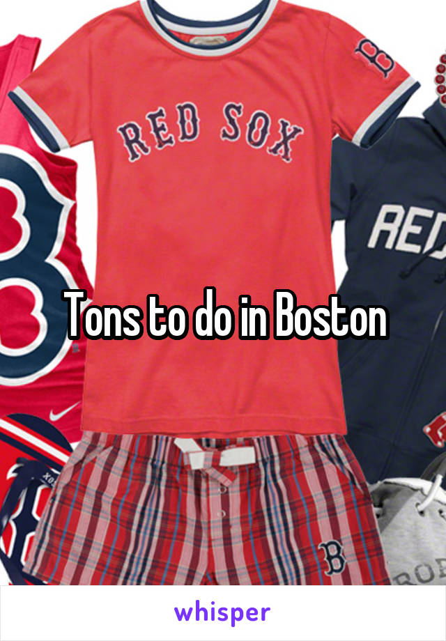 Tons to do in Boston