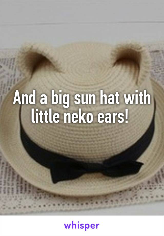 And a big sun hat with little neko ears! 
