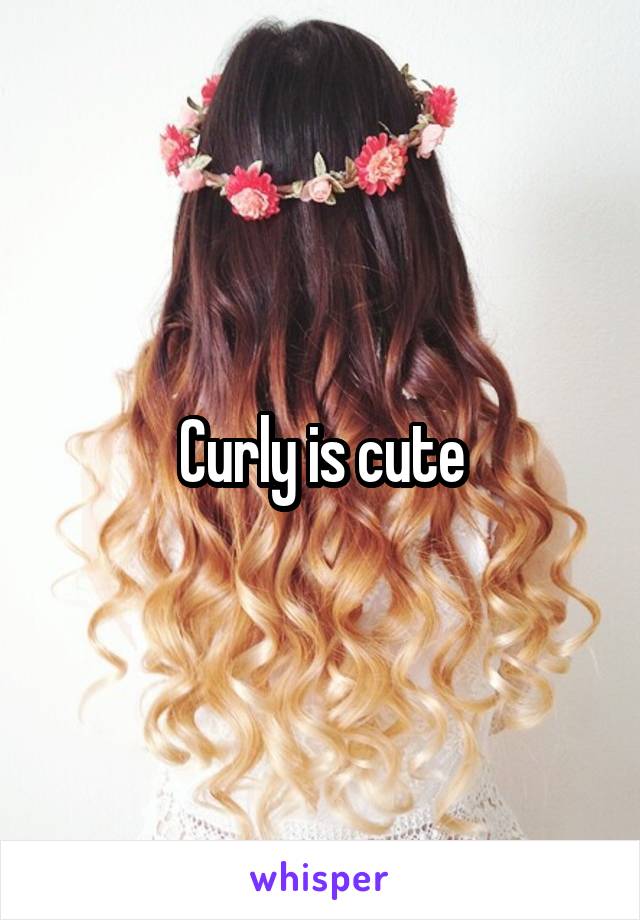 Curly is cute