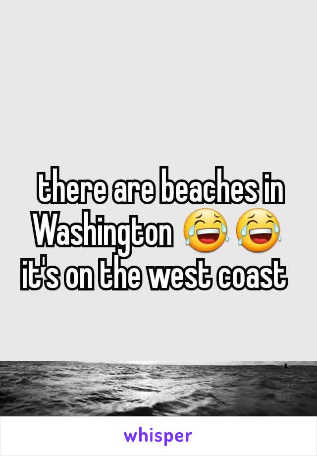  there are beaches in Washington 😂😂 it's on the west coast 