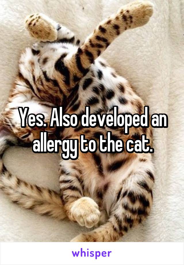 Yes. Also developed an allergy to the cat.