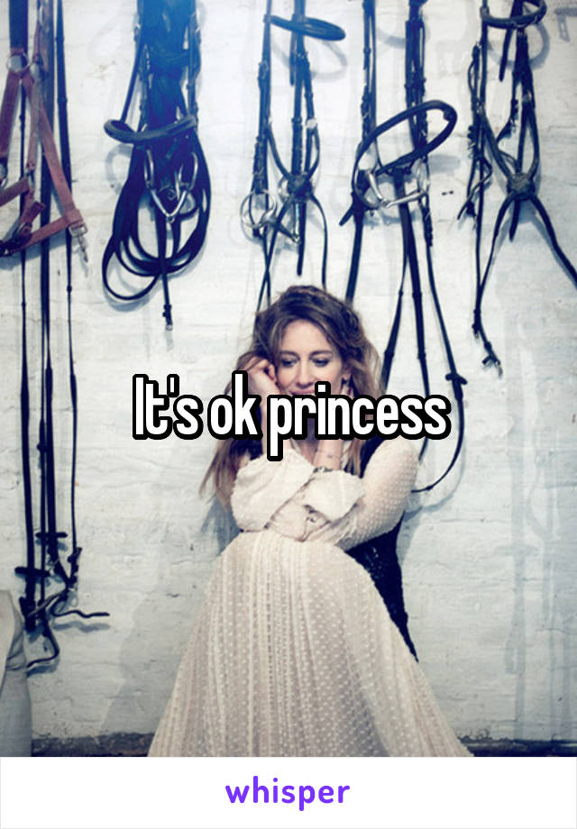 It's ok princess