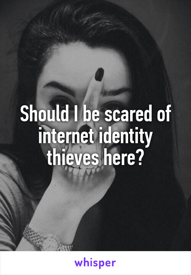 Should I be scared of internet identity thieves here?