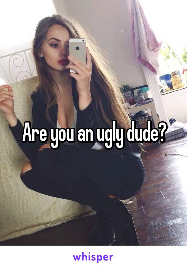 Are you an ugly dude?