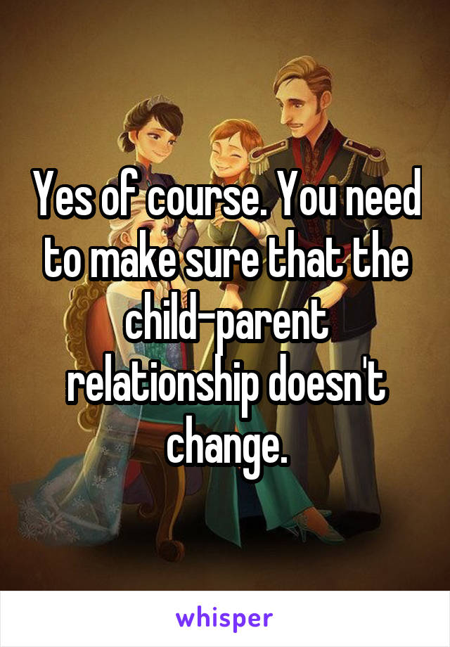 Yes of course. You need to make sure that the child-parent relationship doesn't change.