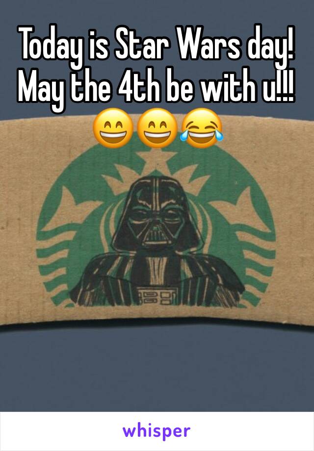 Today is Star Wars day! 
May the 4th be with u!!! 😄😄😂