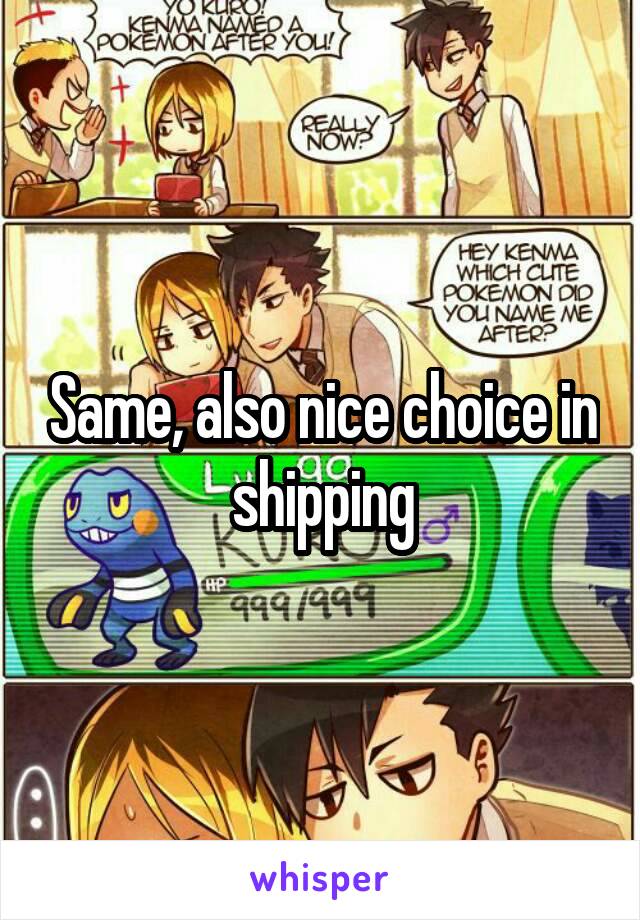 Same, also nice choice in shipping