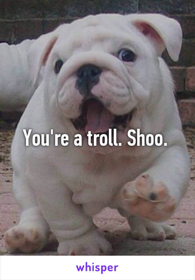 You're a troll. Shoo. 