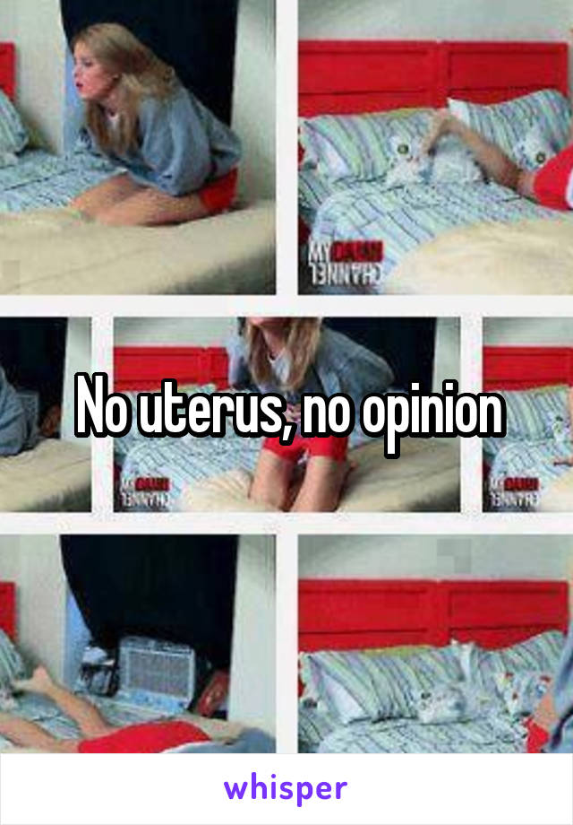 No uterus, no opinion