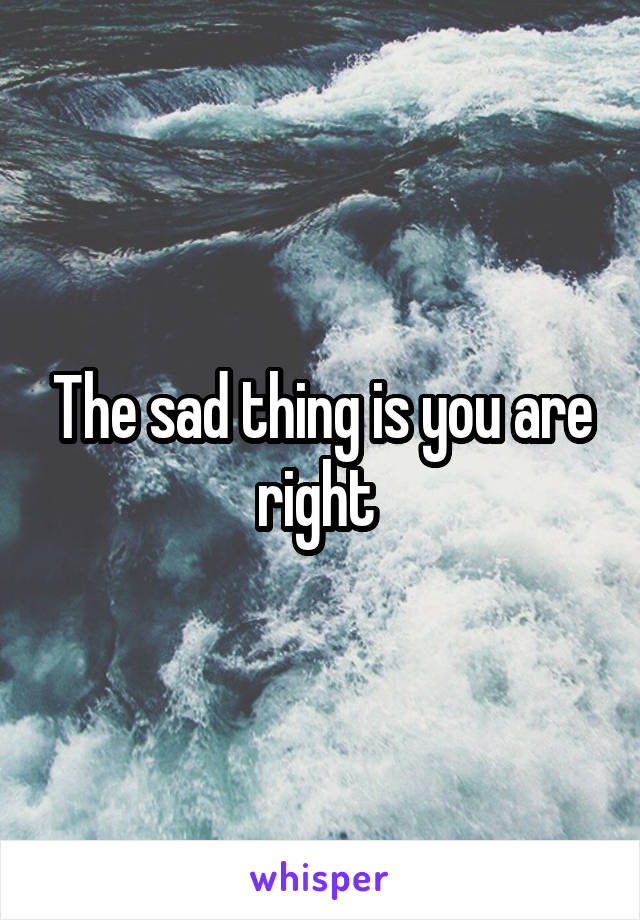 The sad thing is you are right 