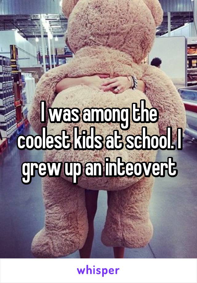 I was among the coolest kids at school. I grew up an inteovert