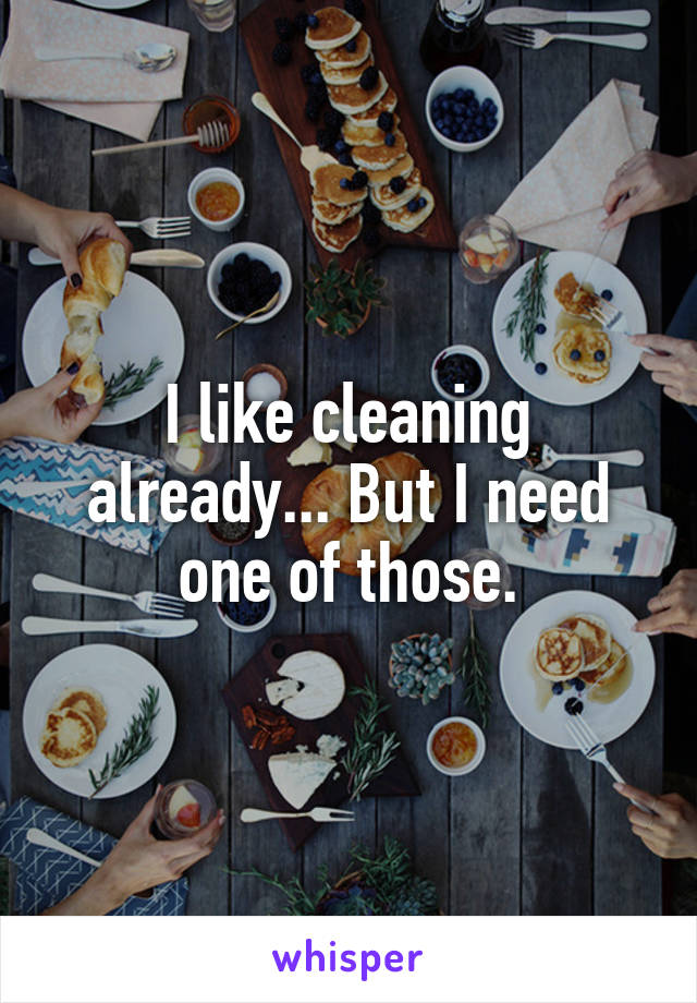 I like cleaning already... But I need one of those.