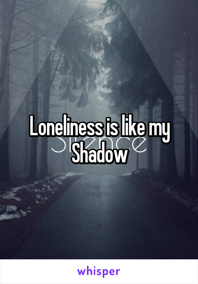 Loneliness is like my Shadow