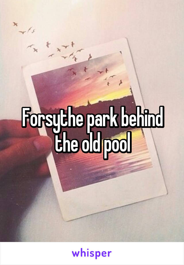 Forsythe park behind the old pool