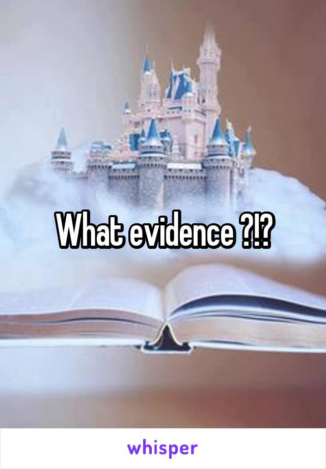 What evidence ?!?