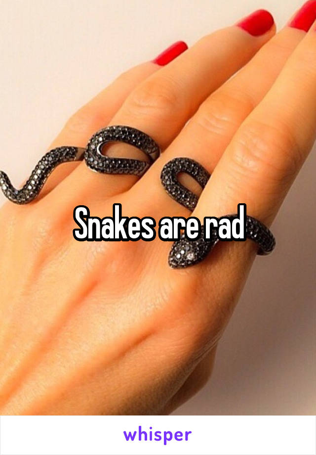 Snakes are rad