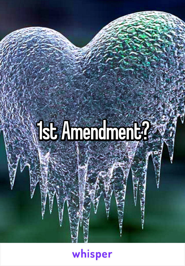 1st Amendment?