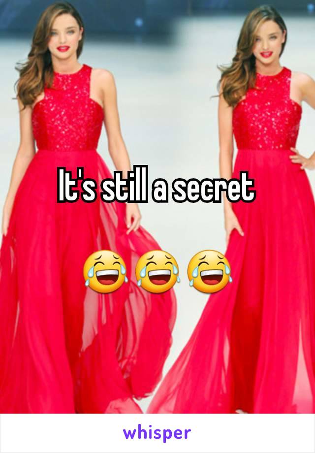 It's still a secret

😂😂😂