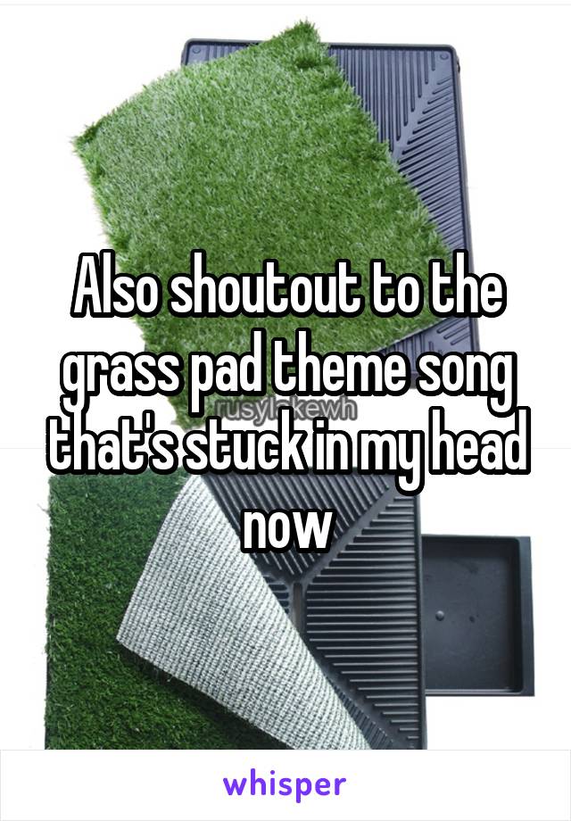 Also shoutout to the grass pad theme song that's stuck in my head now