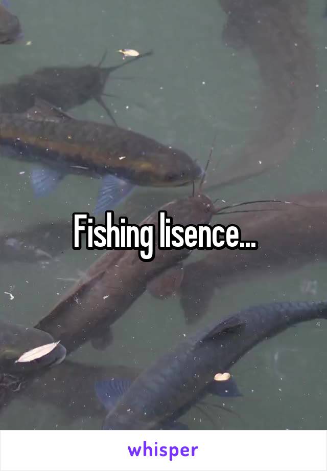 Fishing lisence...